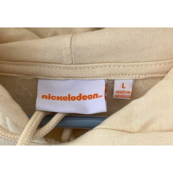 Rugrats Nickelodeon Hoodie Logo Graphic Print Cream Color L‎ - Picture 3 of 6